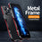 LUPHIE for iPhone 14 Pro Max 6.7 inch Drop-proof Metal Frame Anti-collision Phone Bumper Case - Black / Red - 4