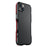 LUPHIE for iPhone 14 6.1 inch Drop-proof Metal Frame Protective Bumper Case - Black / Red - 2