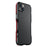 LUPHIE for iPhone 14 Plus Drop-proof Frame Mobile Phone Metal Protective Bumper Case - Black / Red - 2