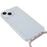 For iPhone 14 6.1 inch TPU+Acrylic Transparent Back Cover Shockproof Phone Case with Adjustable Lanyard - Rose Gold - 3