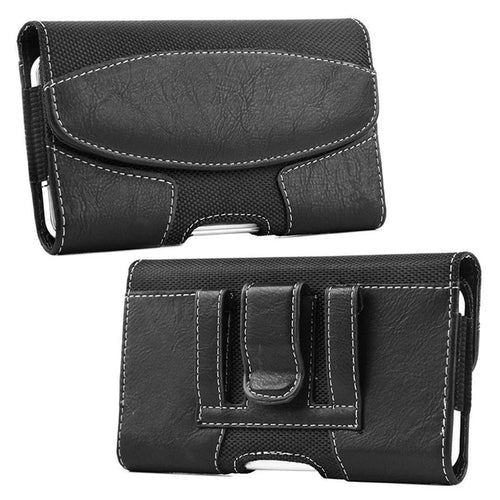 Multifunction Mobile Phone Bag for 6.9-7.2-inch Cell Phones PU Leather Waist Pouch (XXXL) - Black - 1