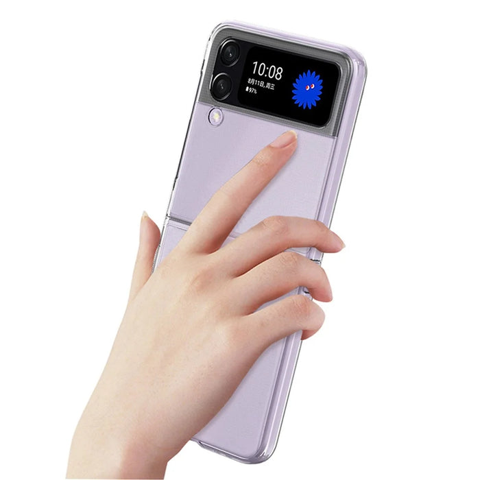 For Samsung Galaxy Z Flip4 5G Transparent Hard PC Anti-scratch Anti-fall Phone Case Cover Folding Shell - 3