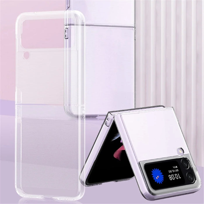 For Samsung Galaxy Z Flip4 5G Transparent Hard PC Anti-scratch Anti-fall Phone Case Cover Folding Shell - 4