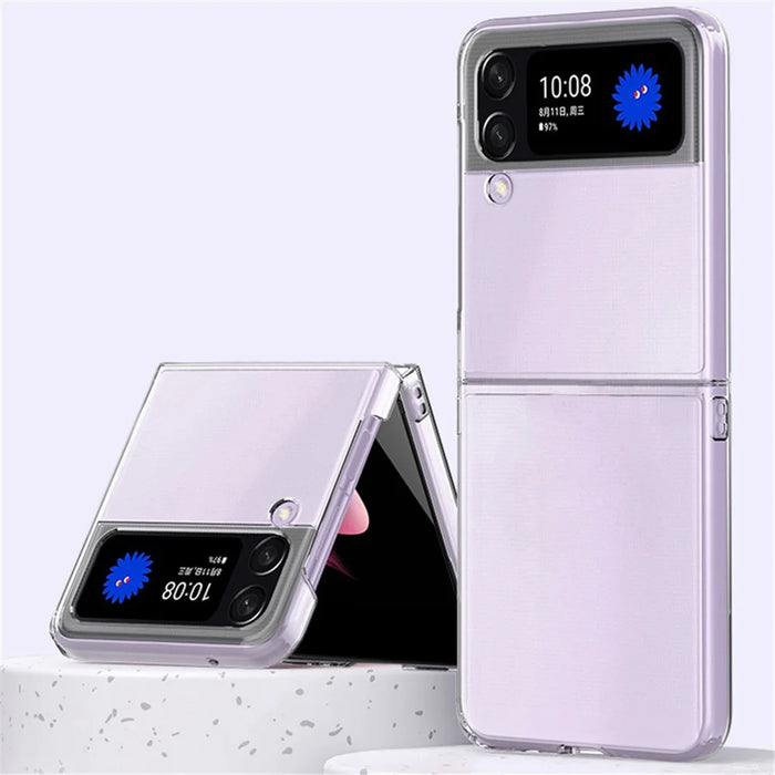 For Samsung Galaxy Z Flip4 5G Transparent Hard PC Anti-scratch Anti-fall Phone Case Cover Folding Shell - 5