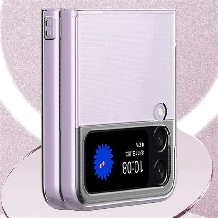 For Samsung Galaxy Z Flip4 5G Transparent Hard PC Anti-scratch Anti-fall Phone Case Cover Folding Shell - 6
