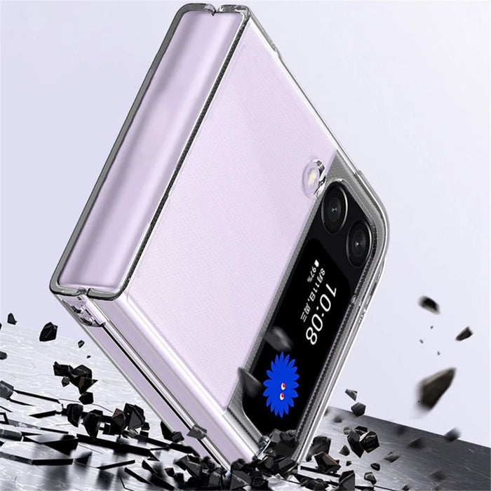 For Samsung Galaxy Z Flip4 5G Transparent Hard PC Anti-scratch Anti-fall Phone Case Cover Folding Shell - 7