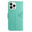 For iPhone 14 Pro 6.1 inch Anti-fall PU Leather Shell Imprinted Owl Tree Pattern Wallet Stand Feature Shell with Wrist Strap - Cyan - 5