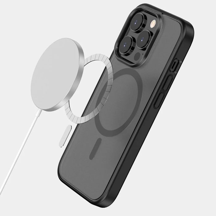 TPU+PC Case for iPhone 14 Plus Anti-Fall Magnetic Cover Shockproof Slim Case - Black - 2