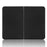 For Microsoft Surface Duo Anti-fall Folio Flip Grid Imprinted Leather Coated PC Protector Phone Case - Black - 3