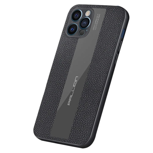 For iPhone 14 Pro 6.1 inch Genuine Leather+TPU Anti-scratch Phone Case Phone Back Cover - Black - 1