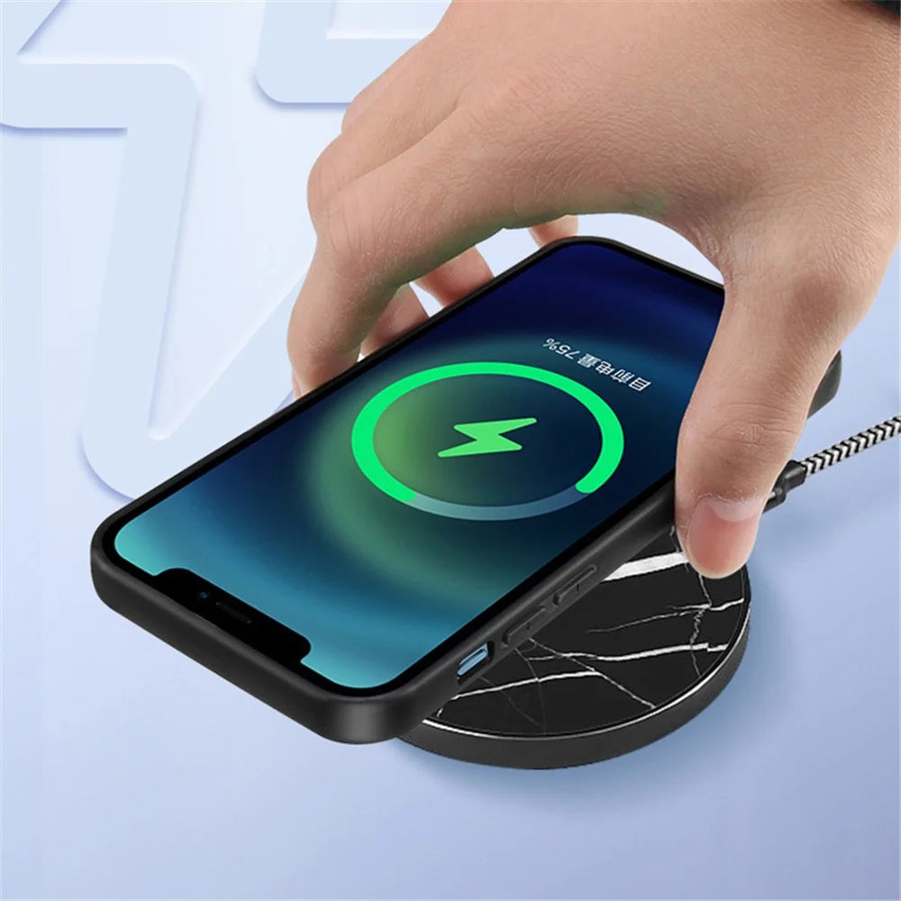 For iPhone 14 Plus Protective Case Anti-scratch Phone Cover Genuine Leather+TPU Phone Case - Black - 6