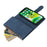 For iPhone 13 mini 5.4 inch PU Leather Phone Wallet Stand Cover Multi Card Slots Drop-proof Case with Zipper Pocket - Blue - 5