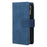 For iPhone 13 mini 5.4 inch PU Leather Phone Wallet Stand Cover Multi Card Slots Drop-proof Case with Zipper Pocket - Blue - 6
