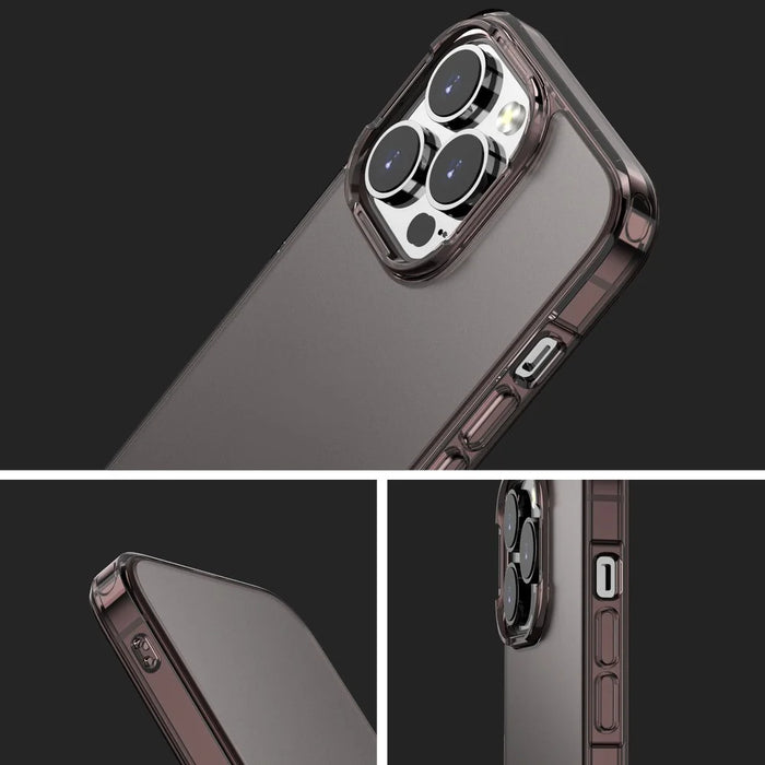 For iPhone 14 Plus Anti-Fall Phone Case PC+TPU Hybrid Matte Translucent Shell Shockproof Phone Cover - Transparent - 6
