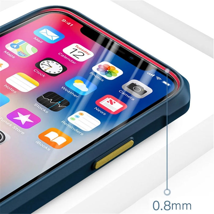 TPU+Acrylic Anti-Fall Case for iPhone 14 Pro 6.1 inch Scratch Resistant Slim Cover Full Protection Phone Shell - Blue - 4