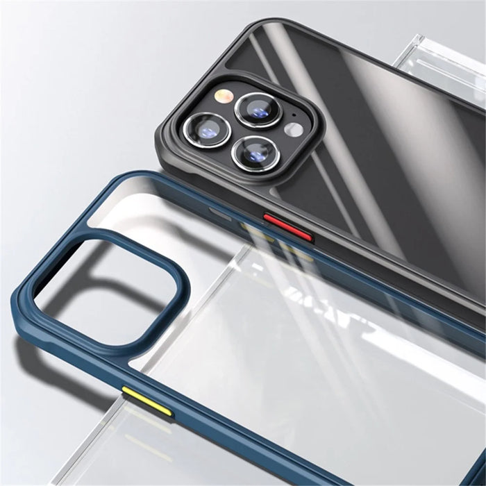 TPU+Acrylic Anti-Fall Case for iPhone 14 Pro 6.1 inch Scratch Resistant Slim Cover Full Protection Phone Shell - Blue - 5