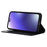 For iPhone 14 Pro 6.1 inch Genuine Leather Wallet Folio Case Crazy Horse Texture Magnetic Absorption Stand Cover - Black - 3
