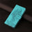 For iPhone 14 6.1 inch PU Leather Case Wallet Stand Function Tiger Head Imprinted Flip Cover with Wrist Strap - Baby Blue - 5