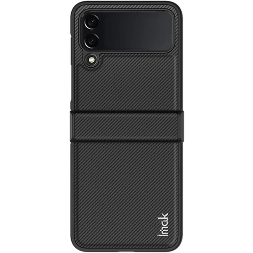 IMAK Ruiyi Series for Samsung Galaxy Z Flip4 5G Carbon Fiber Texture Leather Coated PC Case Drop-proof Phone Cover - 2