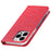 For iPhone 14 Pro Max 6.7 inch Wear-resistant PU Leather Silk Texture Wallet Phone Case Stand Protector with Wrist Strap - Red - 5