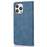 For iPhone 14 Pro Max 6.7 inch PU Leather Phone Drop-proof Case Magnetic Adsorption Flip Stand Wallet Shell - Blue - 7