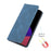 For iPhone 14 Plus Anti-Drop Phone Case Magnetic Closure PU Leather Cover Scratch Resistant Wallet Stand Shell - Blue - 5