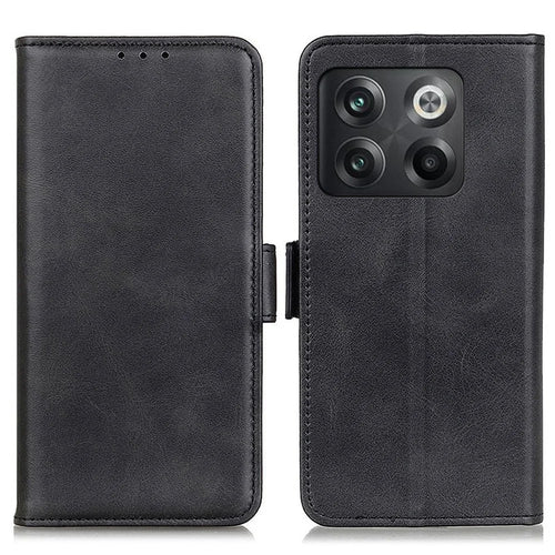 For OnePlus 10T 5G / Ace Pro 5G PU Leather Phone Case Wallet Stand Drop-proof Magnetic Clasp Cover - Black - 1