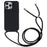 For iPhone 14 Pro 6.1 inch Integrated TPU Phone Case Anti-scratch Back Cover with Adjustable Lanyard - Black - 1