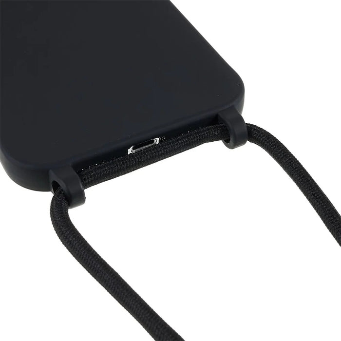 For iPhone 14 Pro 6.1 inch Integrated TPU Phone Case Anti-scratch Back Cover with Adjustable Lanyard - Black - 4