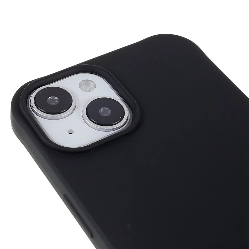 For iPhone 14 Plus Integrated TPU Phone Back Case Anti-scratch Anti-drop Cover with Lanyard - Black - 5