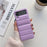 For Samsung Galaxy Z Flip3 5G Soft Touch Lightweight Down Jacket Cover PU Leather Coated PC Shockproof Protective Case - Purple - 1