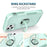 For iPhone 12 Pro Max 6.7 inch 3-in-1  PC + Silicone Phone Case Rotatable Ring Kickstand Anti-scratch Protective Phone Back Cover - Green - 2