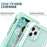 For iPhone 12 Pro Max 6.7 inch 3-in-1  PC + Silicone Phone Case Rotatable Ring Kickstand Anti-scratch Protective Phone Back Cover - Green - 4