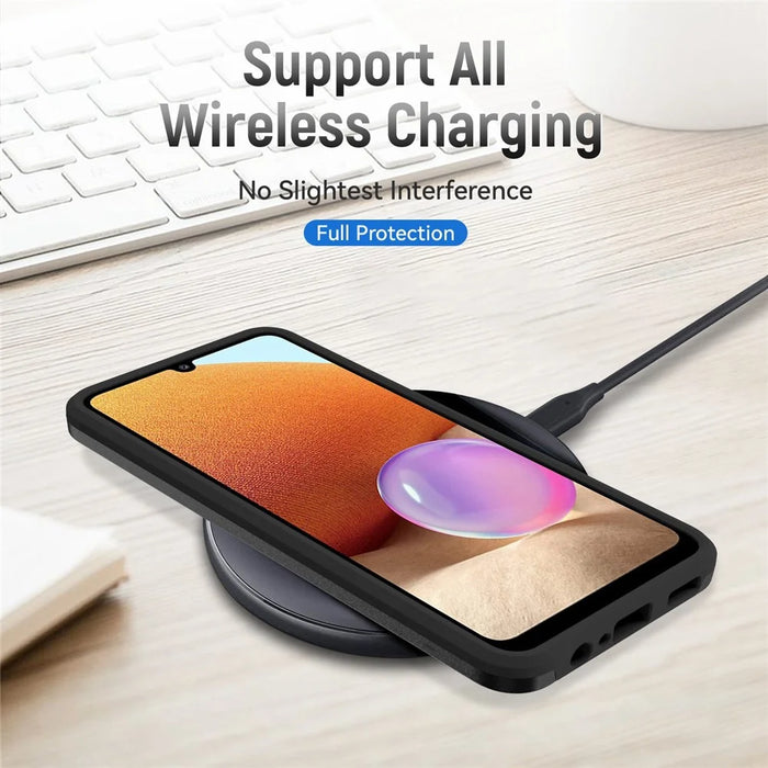For Samsung Galaxy A13 5G PC + TPU Dual Layer Protection Cover Back Protector Anti-drop Phone Case - Black - 5