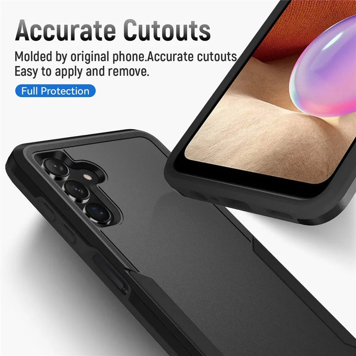 For Samsung Galaxy A13 5G PC + TPU Dual Layer Protection Cover Back Protector Anti-drop Phone Case - Black - 6