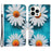 For iPhone 14 Pro Max 6.7 inch Protective Phone Case Cross Texture Pattern Printing PU Leather Shockproof Stand Wallet Cover - Chrysanthemum - 1
