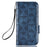 For Nothing phone (1) 5G Anti-collision Triangle Pattern Imprinted Case, Wallet Stand Design PU Leather+TPU Phone Cover with Strap - Blue - 5