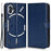 Dot Pattern Imprinted Phone Case for Nothing phone (1) 5G, Dustproof PU Leather Stand Wallet Cover - Sapphire - 1