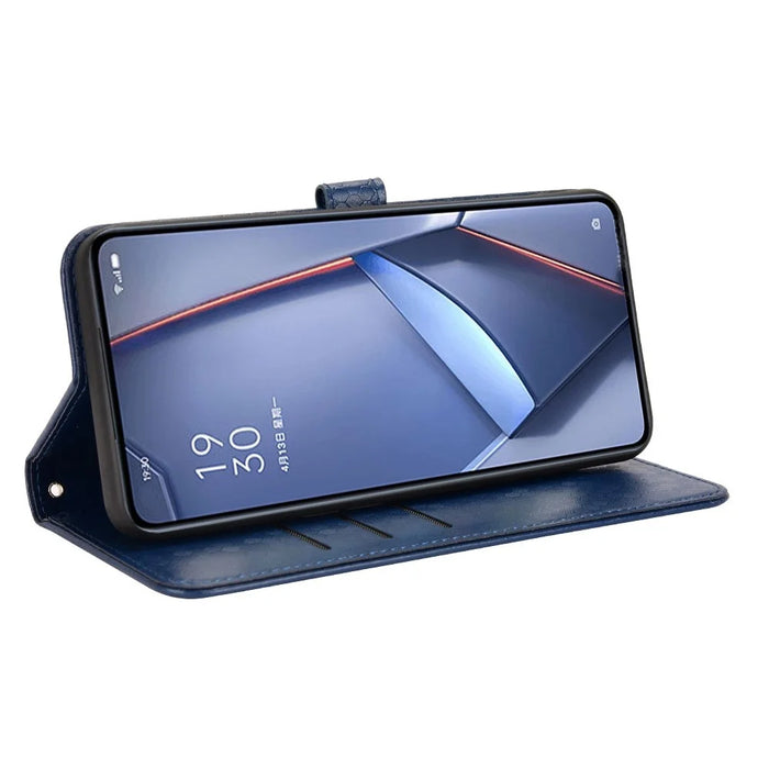 Dot Pattern Imprinted Phone Case for Nothing phone (1) 5G, Dustproof PU Leather Stand Wallet Cover - Sapphire - 3