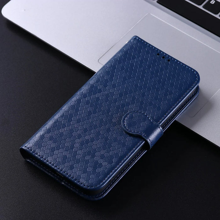 Dot Pattern Imprinted Phone Case for Nothing phone (1) 5G, Dustproof PU Leather Stand Wallet Cover - Sapphire - 5