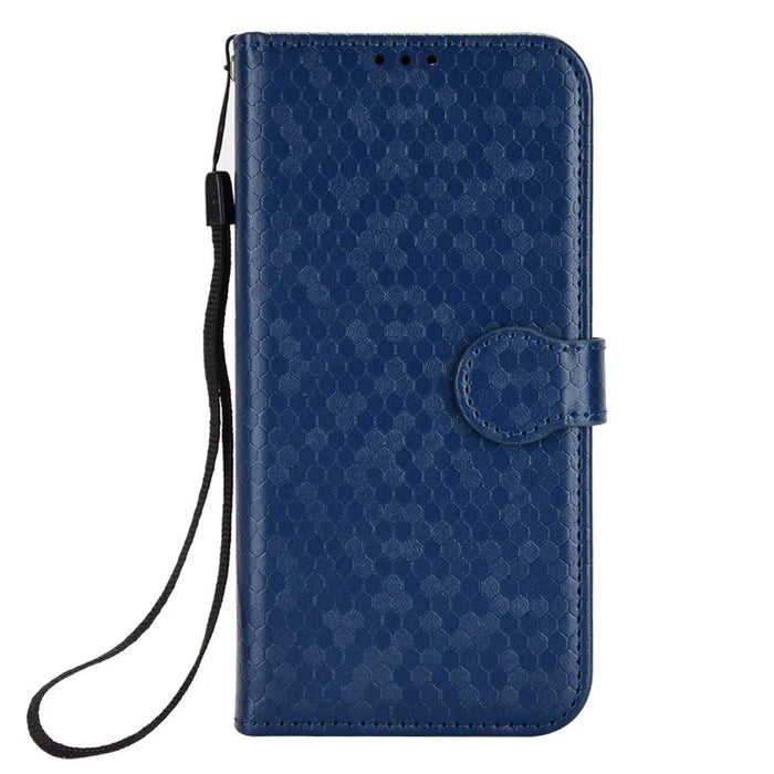 Dot Pattern Imprinted Phone Case for Nothing phone (1) 5G, Dustproof PU Leather Stand Wallet Cover - Sapphire - 6