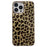For iPhone 14 Pro 6.1 inch Leather Coated TPU Case Electroplating Leopard Pattern Anti-drop Protection Phone Cover - Gold - 1