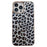 For iPhone 14 6.1 inch Electroplating Anti-scratch Phone Cover Leopard Pattern Leather Coated TPU Case - Silver - 1