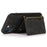 For iPhone 14 6.1 inch Mobile Phone Case Foldable Wallet Design Leather Coated TPU Back Cover - Black - 3