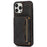 For iPhone 14 Pro Max 6.7 inch Tri-fold Wallet Kickstand Phone Back Cover PU Leather + TPU Anti-scratch Case - Black - 1