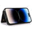 For iPhone 14 Pro Max 6.7 inch Tri-fold Wallet Kickstand Phone Back Cover PU Leather + TPU Anti-scratch Case - Black - 2