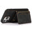 For iPhone 14 Pro Max 6.7 inch Tri-fold Wallet Kickstand Phone Back Cover PU Leather + TPU Anti-scratch Case - Black - 3