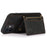 For iPhone 12 6.1 inch Multi Card Slots Kickstand Tri-fold Wallet Phone Cover PU Leather + TPU Protective Back Case - Black - 3