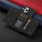 For iPhone 13 Pro 6.1 inch Tri-fold Wallet Kickstand Phone Cover Multi Card Slots PU Leather + TPU Protective Case - Black - 4