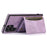 For Samsung Galaxy S22 Ultra 5G Foldable Wallet Design Leather Coated TPU Phone Case Shockproof Mobile Phone Shell - Purple - 3